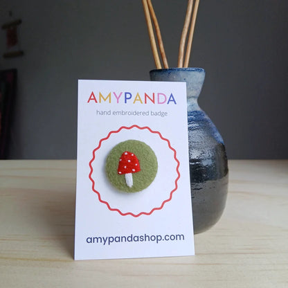 Hand Embroidered Vegetable Badge - AmyPanda_Just Makers