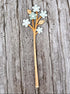 Hand Painted Forget-Me-Not Green Stem - Natty Deco_Just Makers