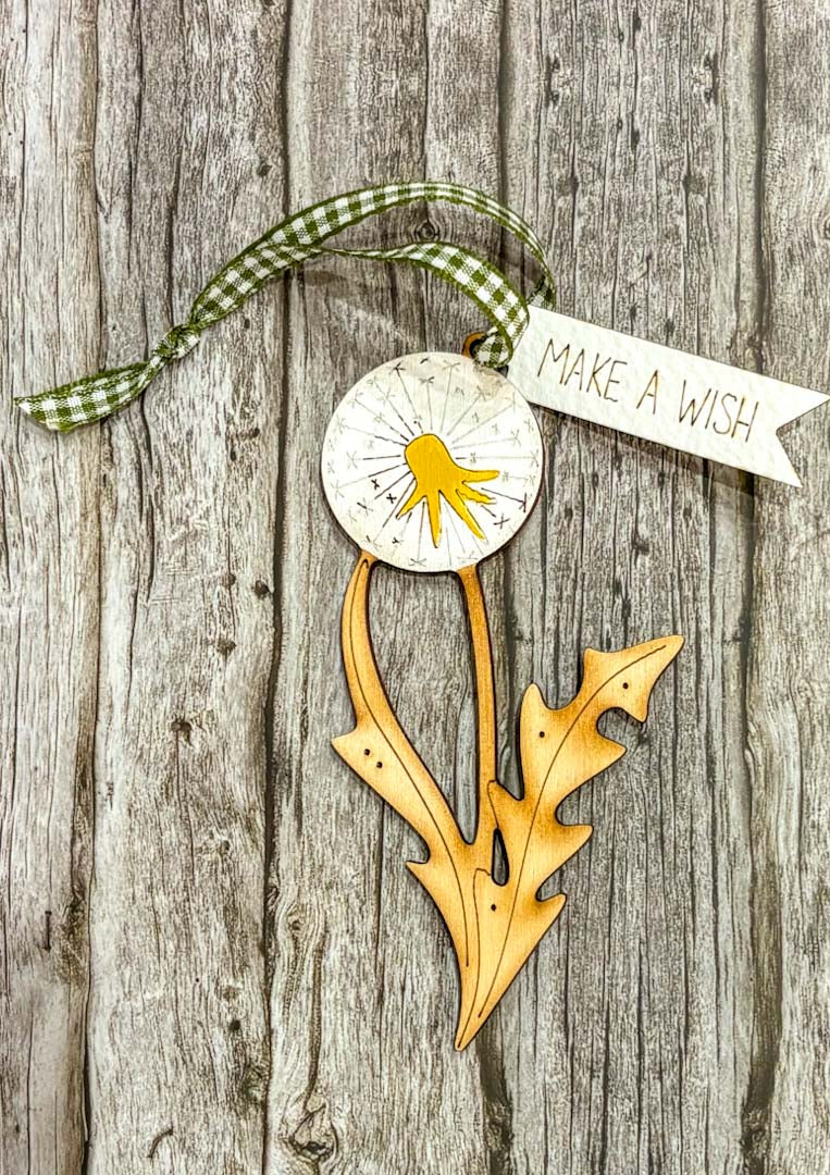 Hand Painted Hanging Dandelion Head Decoration - Natty Deco_Just Makers