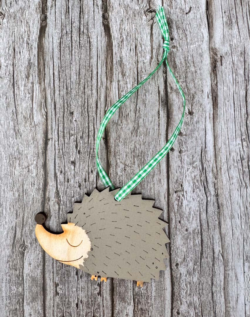 Hand Painted Hanging Hedgehog Decoration - Natty Deco