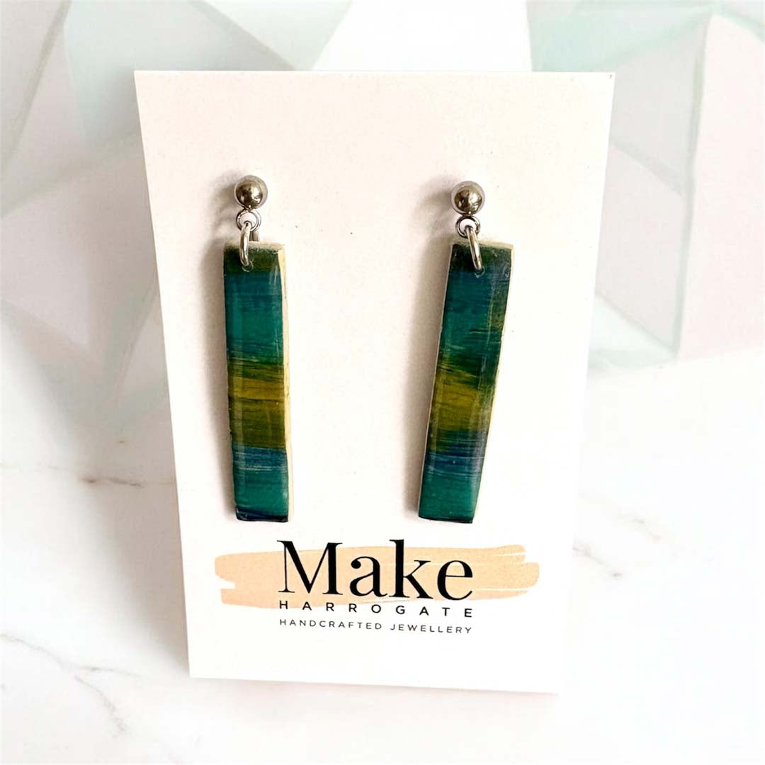 Hand Painted Marble Earrings - Make Harrogate Earrings_Just Makers