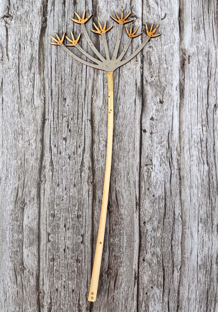 Hand Painted Seed Head Stem - Natty Deco_Just Makers