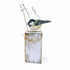 Hand Painted Wooden Great Tit and Wire Stalks on Stand - Jenny Blue Art_Just Makers