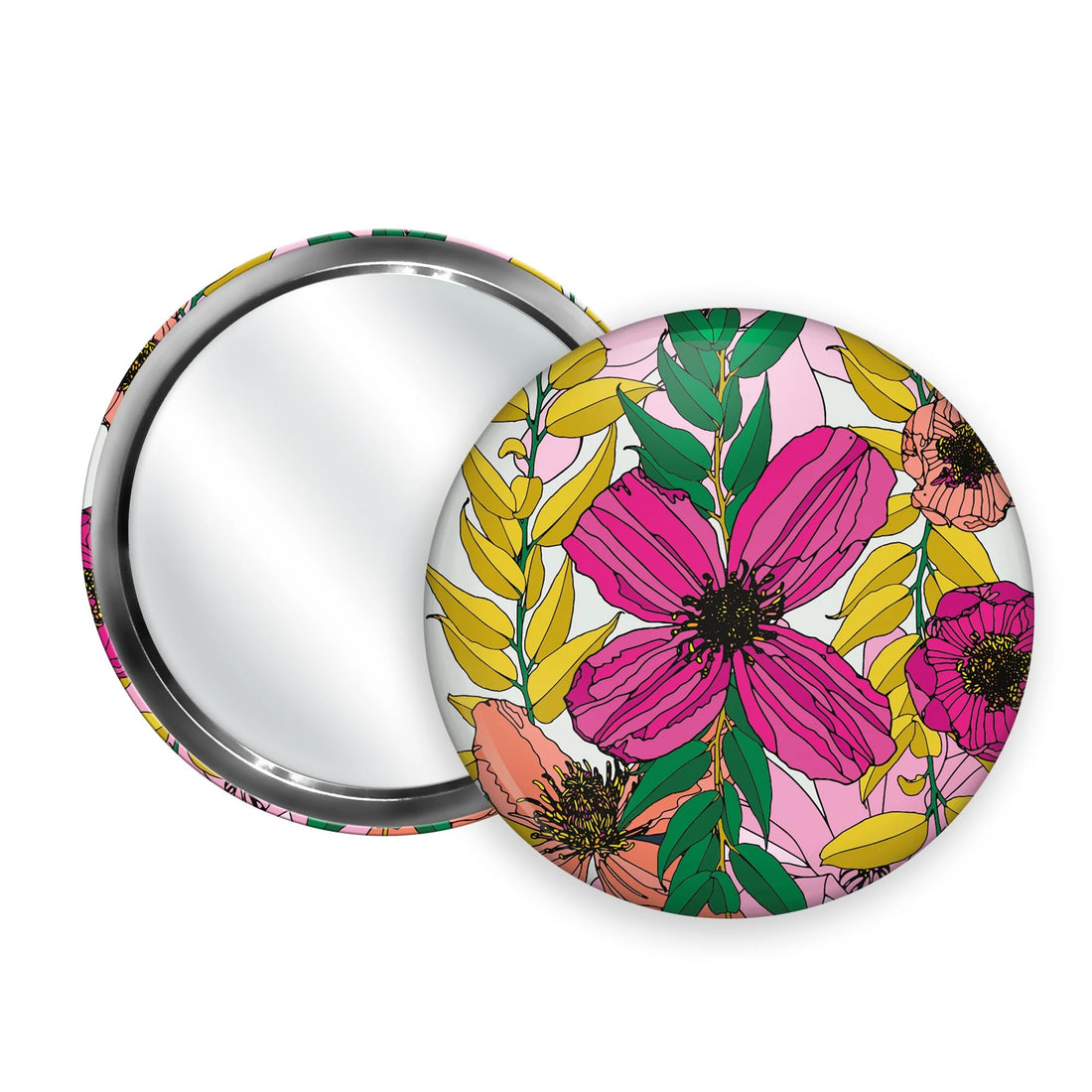 Handbag Mirror-Vivid Garden Blooms - Bean and Bemble_Just Makers