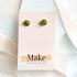 Handpainted Button Studs Green Marble - Make Harrogate_Just Makers