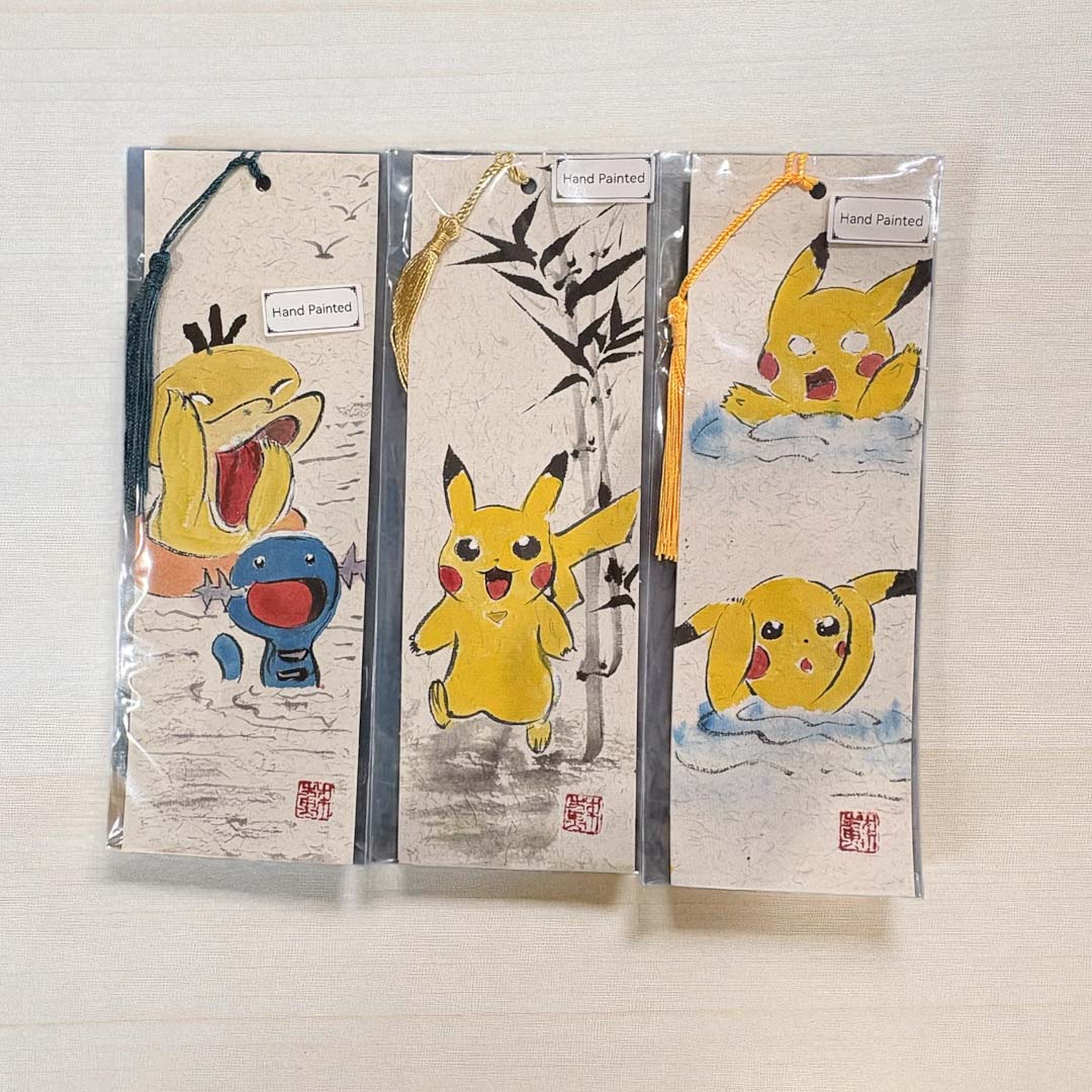Handpainted Pokemon Yellow Bookmark - Su Yao_Just Makers