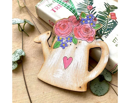 Handpainted Watering Can Decoration by Natty Deco_Just Makers