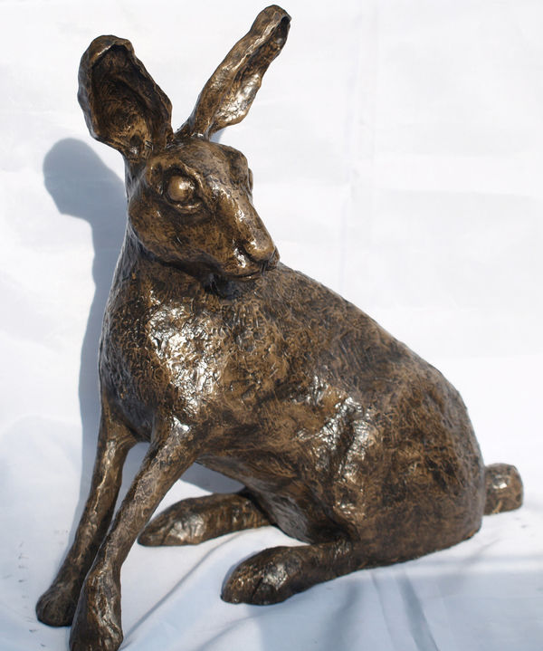 Hare Alert Sculpture Ltd Edition of 500 – John Rattenbury_Just Makers
