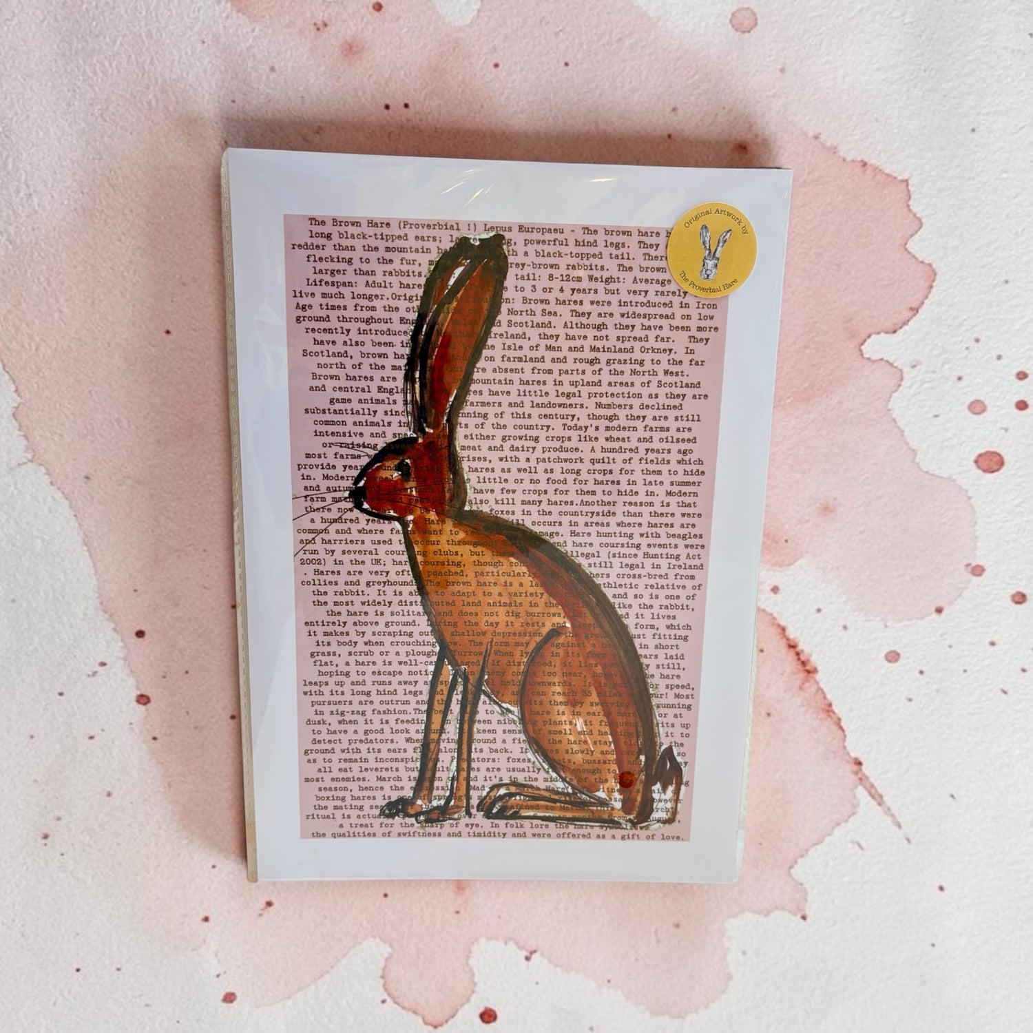 Hare Words A4 Print - The Proverbial Hare_Just Makers