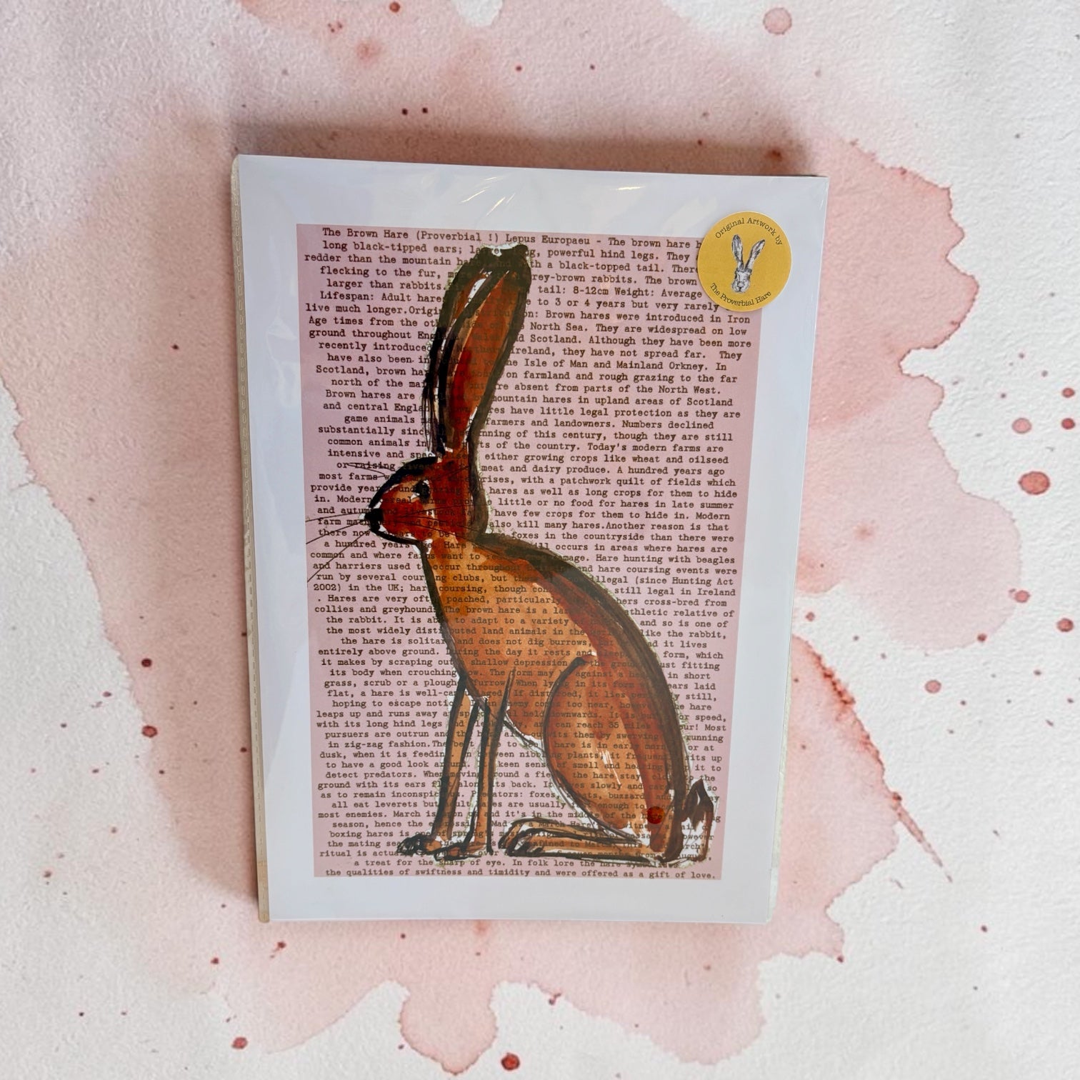Hare Words A4 Print - The Proverbial Hare_Just Makers