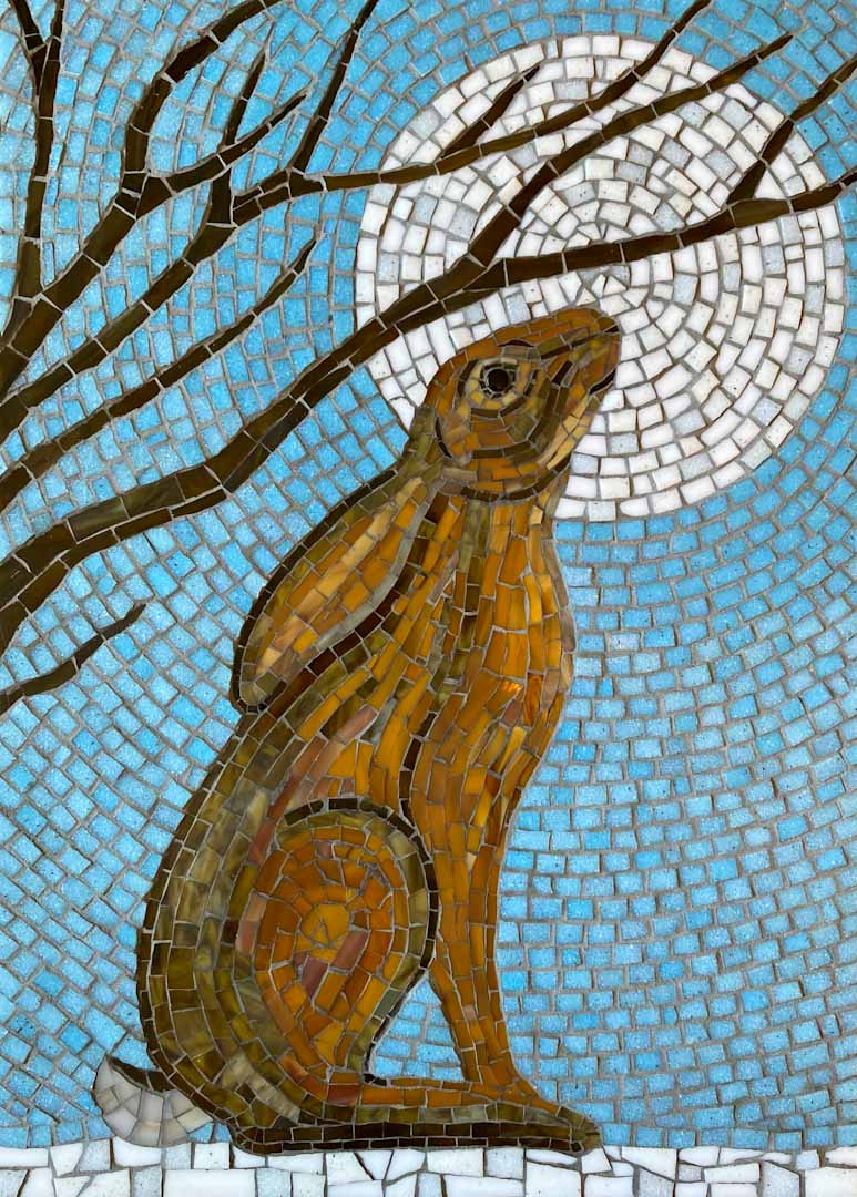 Hare_and_moon_mosaic_Sue_Kershaw_Just Makers
