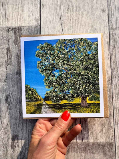 Harewood Hill Greeting Card - Sarah Jane Nicholls - Just Makers Sarah Jane Nicholls