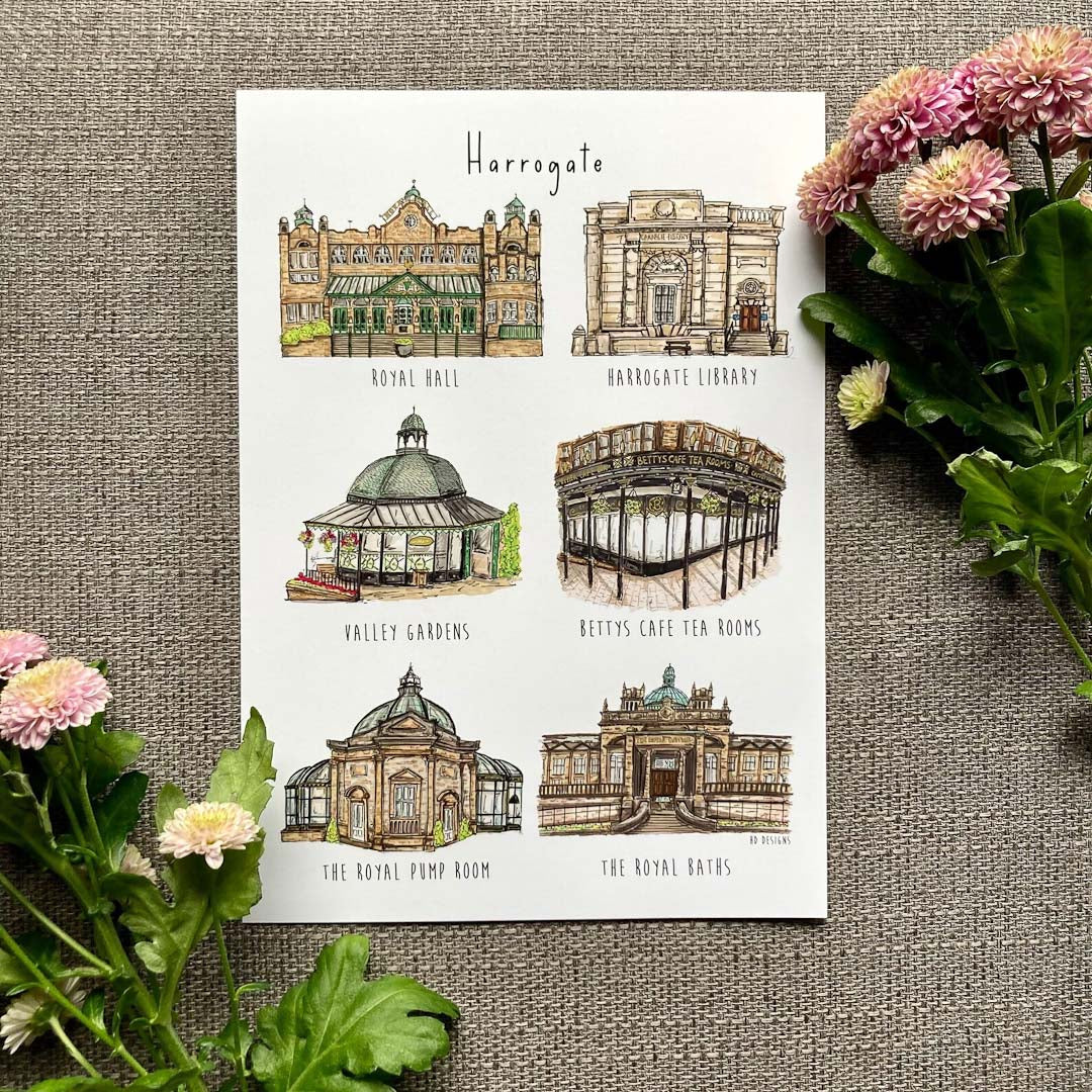 Harrogate Scenes Greeting Card - HD Designs_Just Makers