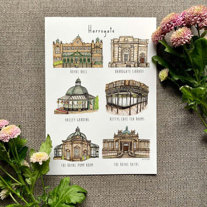Harrogate Scenes Greeting Card - HD Designs_Just Makers