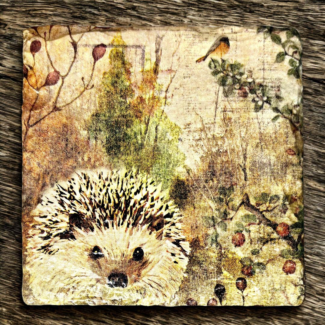 Hedgehog Coaster Slate - Sarah Tustin_Just Makers