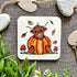 Highland Cow Pumpkin Coaster - HD Designs_Just Makers