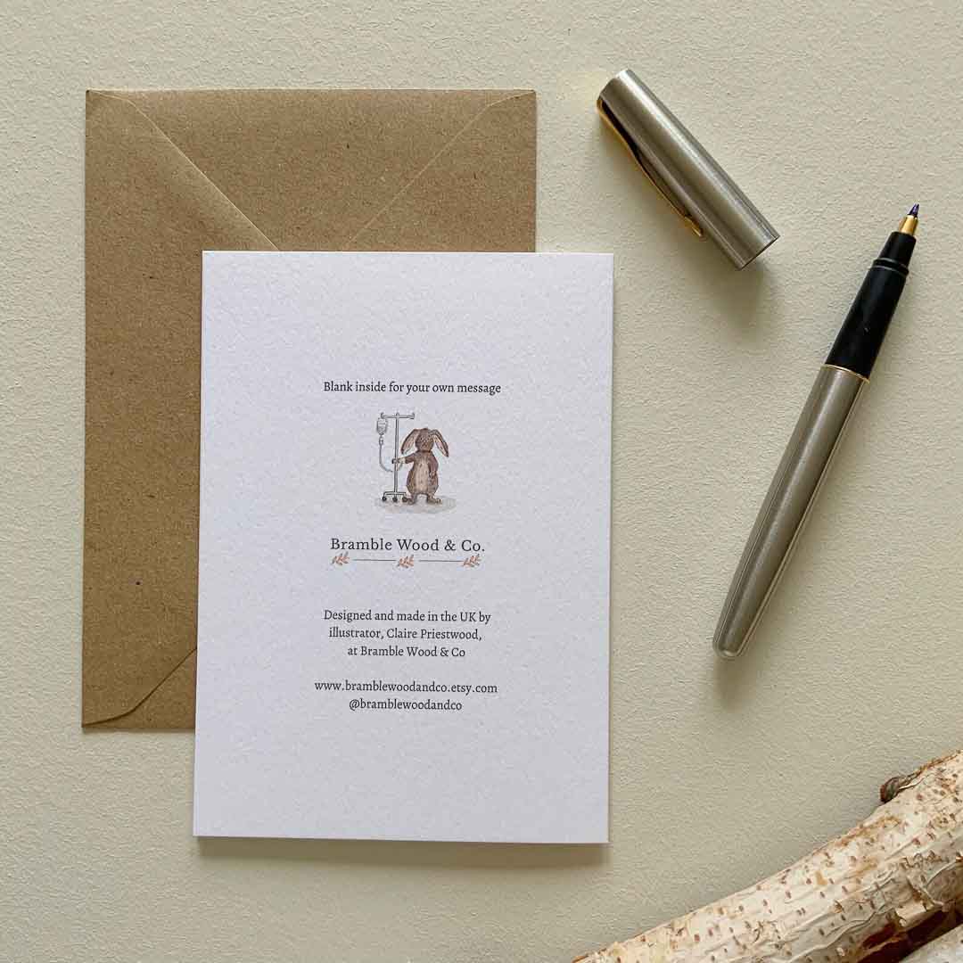 Hopping You Feel Better Soon Card - Bramble Wood and Co_Just Makers