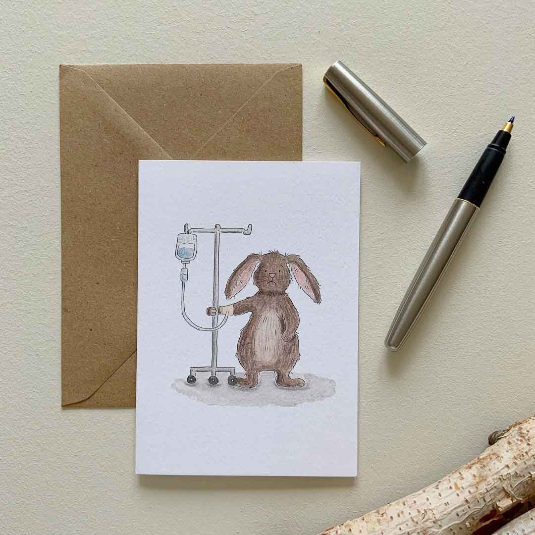 Hopping You Feel Better Soon Card - Bramble Wood and Co_Just Makers