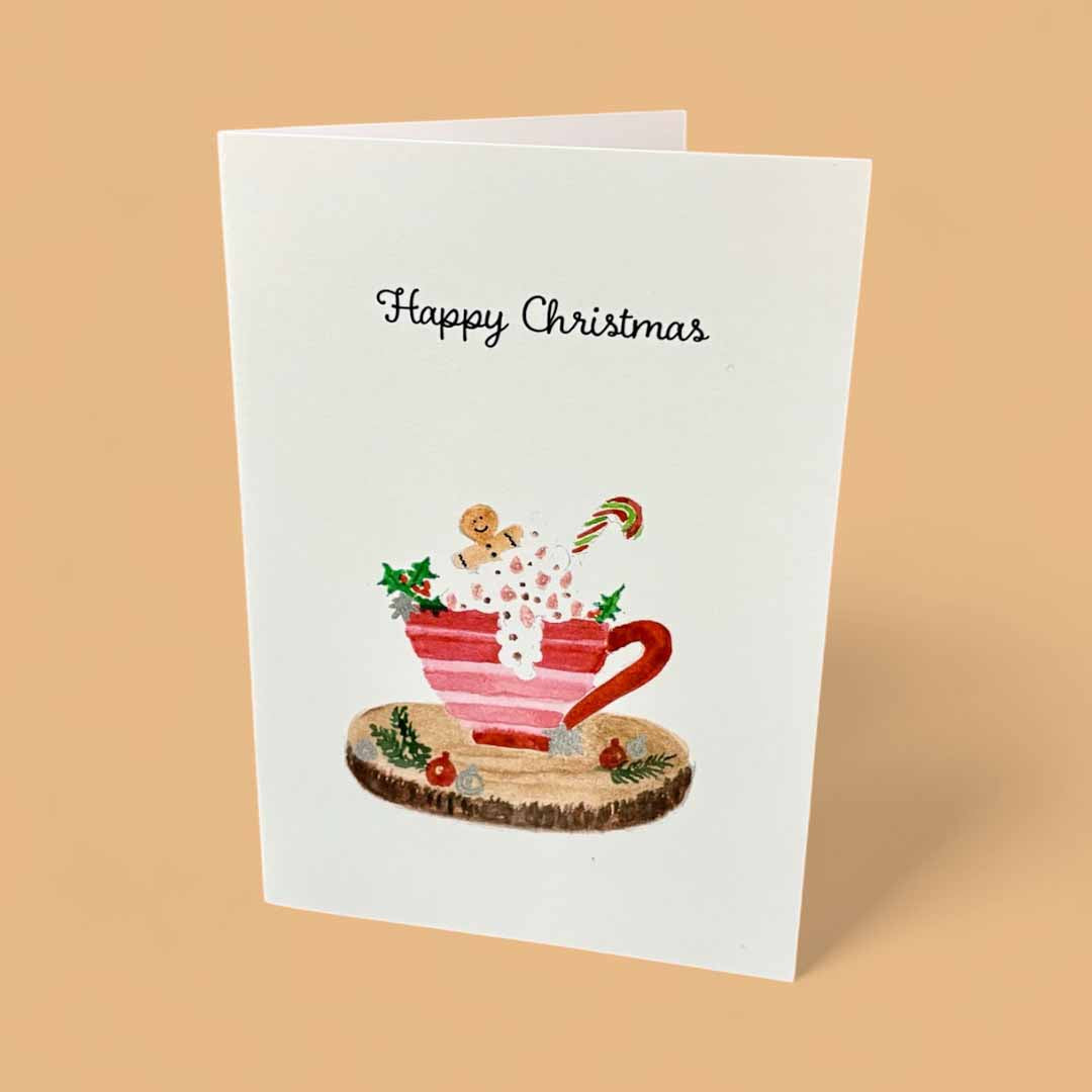 Hot Chocolate Christmas Card - Beverley Holgate_Just Makers