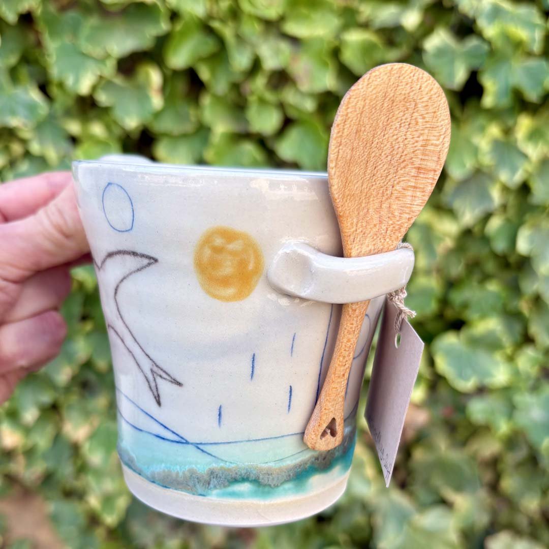Hot Chocolate Mug - Swift - Lorna Gilbert - Just Makers Lorna Gilbert Ceramics