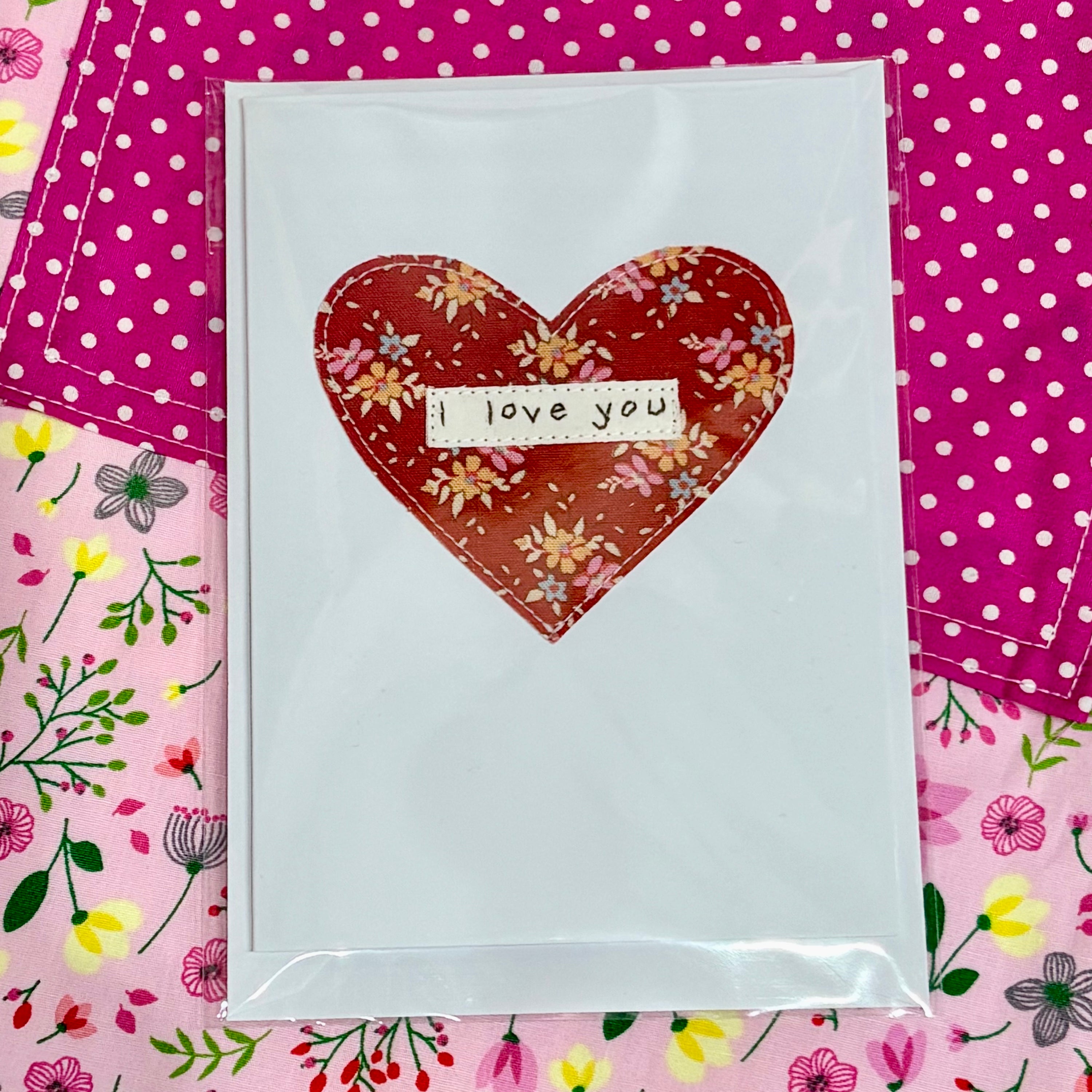 Floral heart card with &