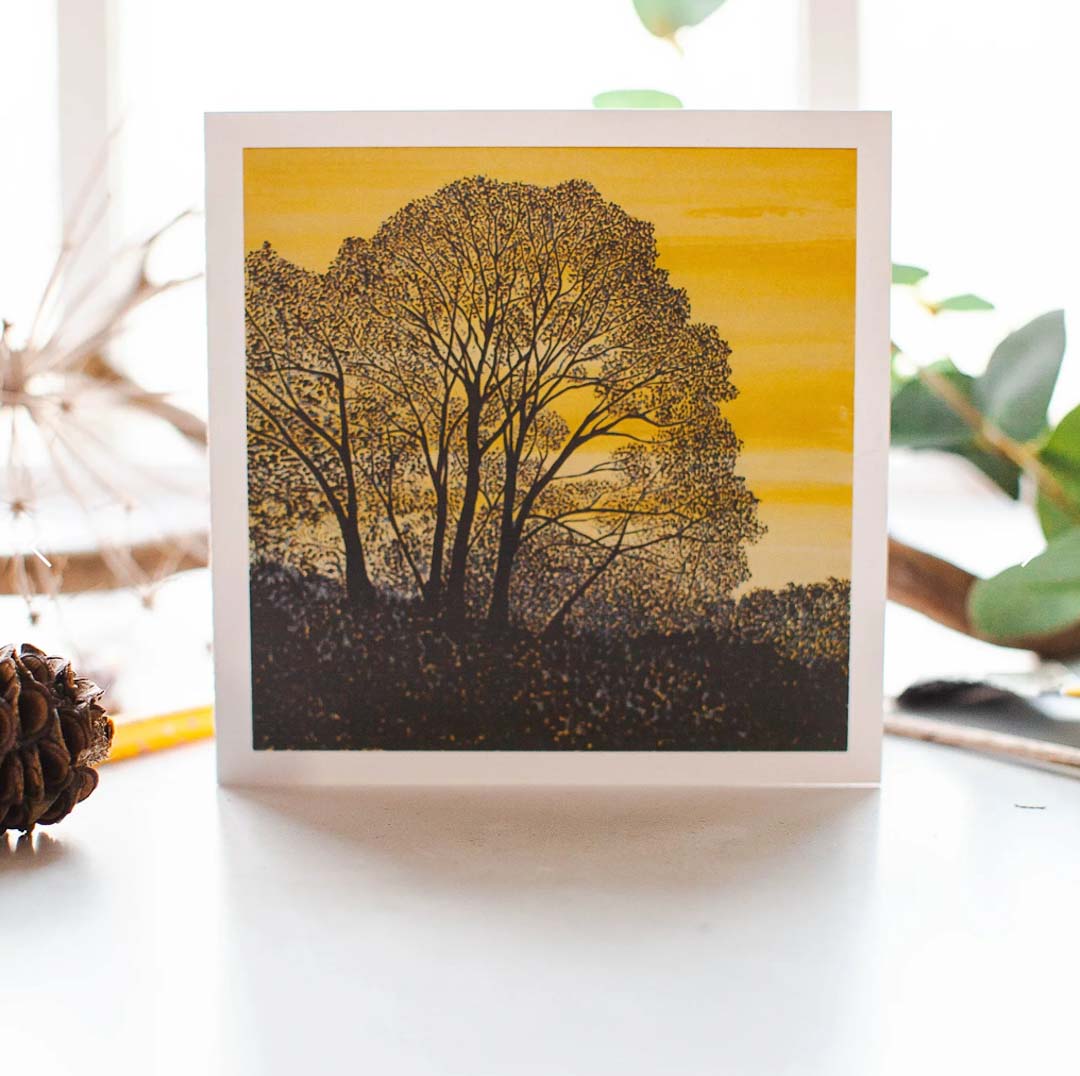 Into the Woods Square Greeting Card - Sarah Jane Nicholls_just Makers