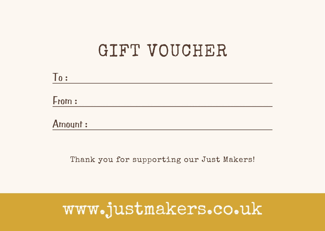Just Makers Physical Gift Card Side Two