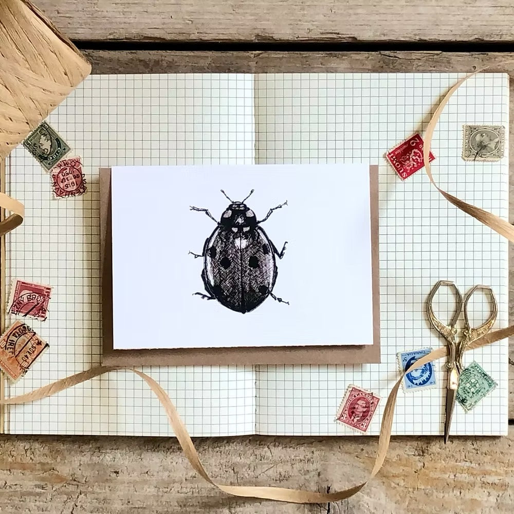 Ladybird Greeting Card - Little Snowdrop Designs_Just Makers