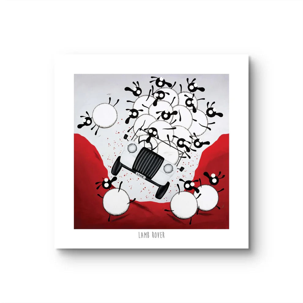 Lamb Rover 10&quot; Print - Mervyn Tay Art_Just Makers