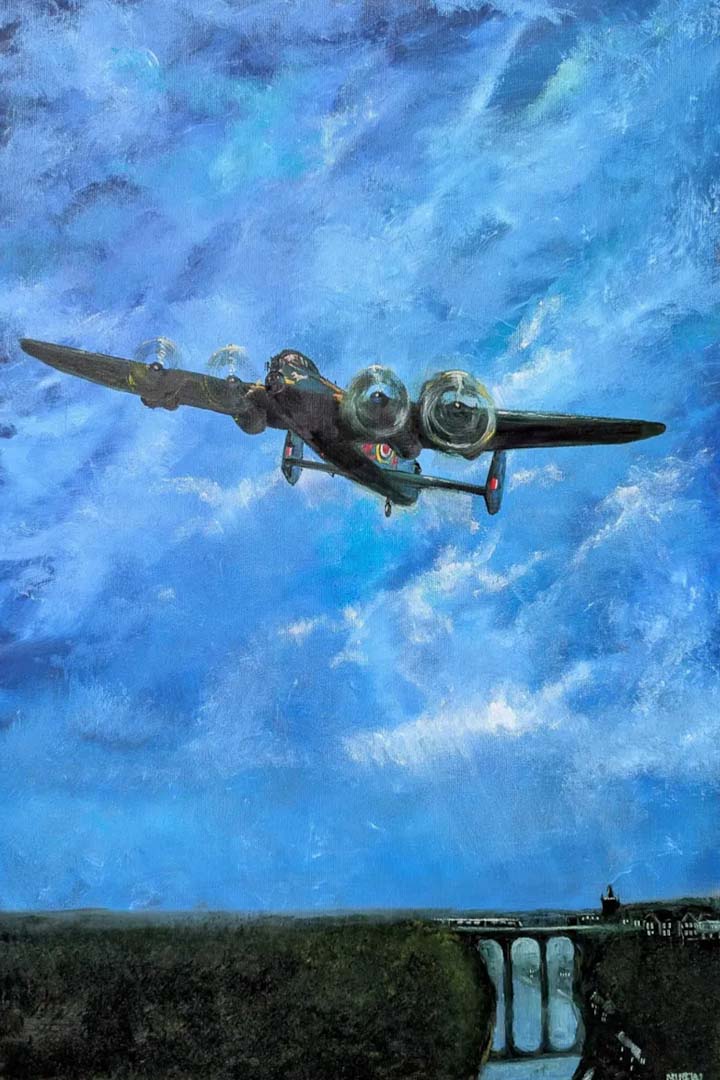 Lancaster Bomber over Knaresborough Ltd Edition Print - Paul Mirfin_Just Makers
