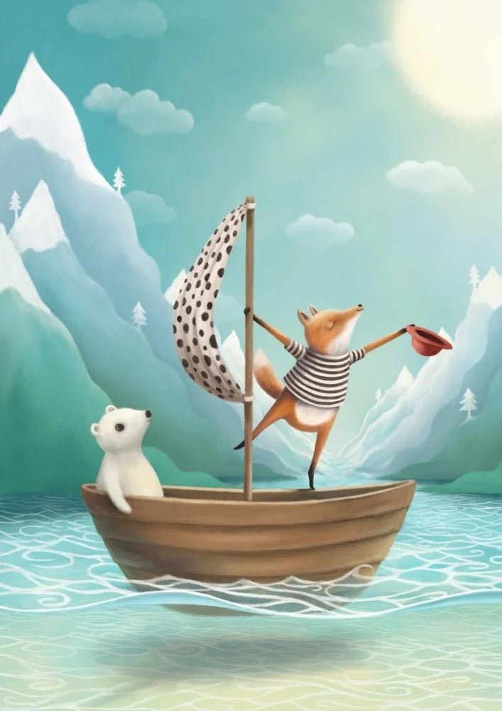 Land Ahoy Greeting Card Demelsa Haughton - Just Makers Demelsa Haughton Illustration
