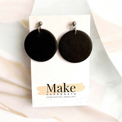 Large Black Button Ball Stud - Make Harrogate_Just Makers