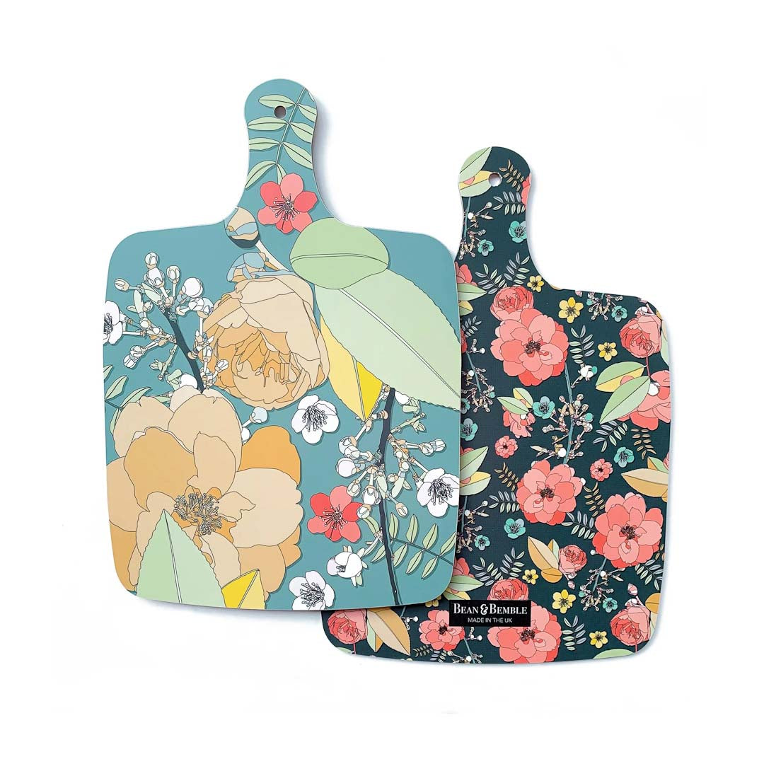 Large Chopping Board - Camellia Retro_Just Makers