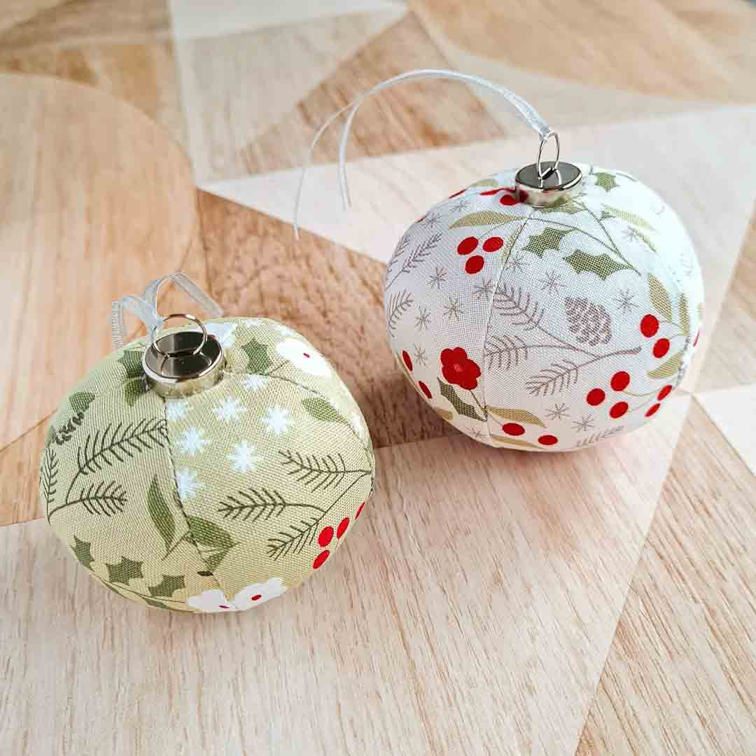 Large Fabric Bauble Decoration - Alice and Audrey_Just Makers