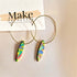 Large Multi-Coloured Print Hoop Earrings - Make Harrogate_Just Makers
