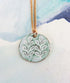 Leaf Textured Enamel and Copper Disc Pendant by 830 Degrees_Just Makers