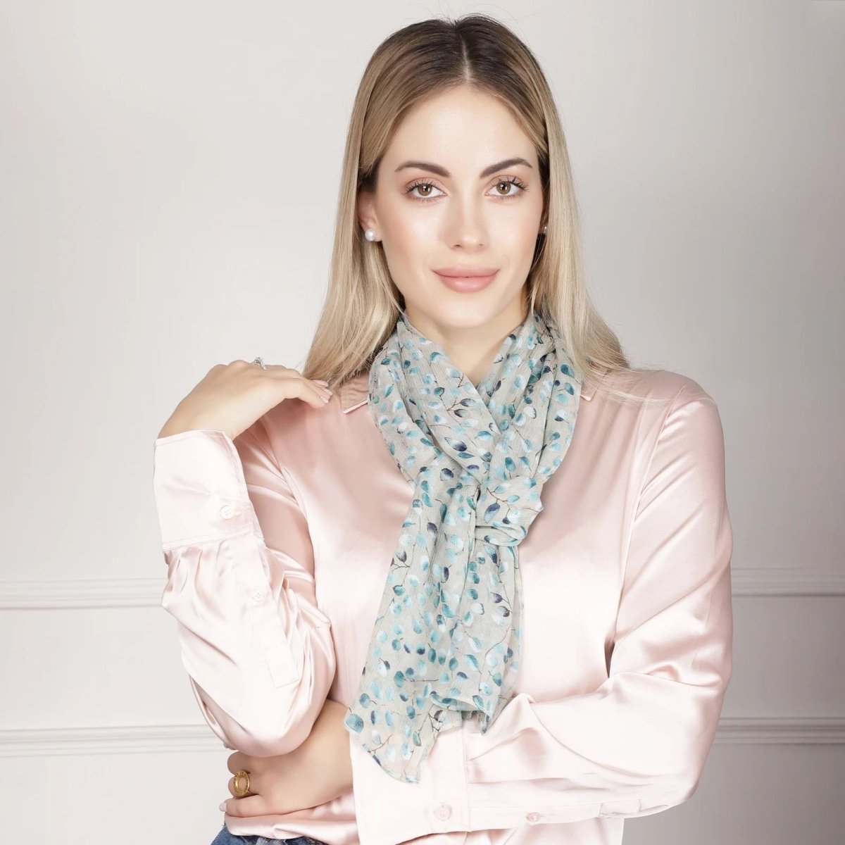 Leaf and Branch Chiffon Silk Scarf - Pattern Passion - Just Makers Pattern Passion
