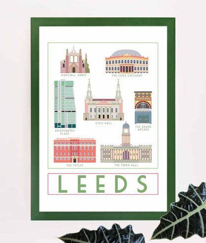 Leeds Landmarks A4 Print - Sweetpea and Rascal_Just Makers
