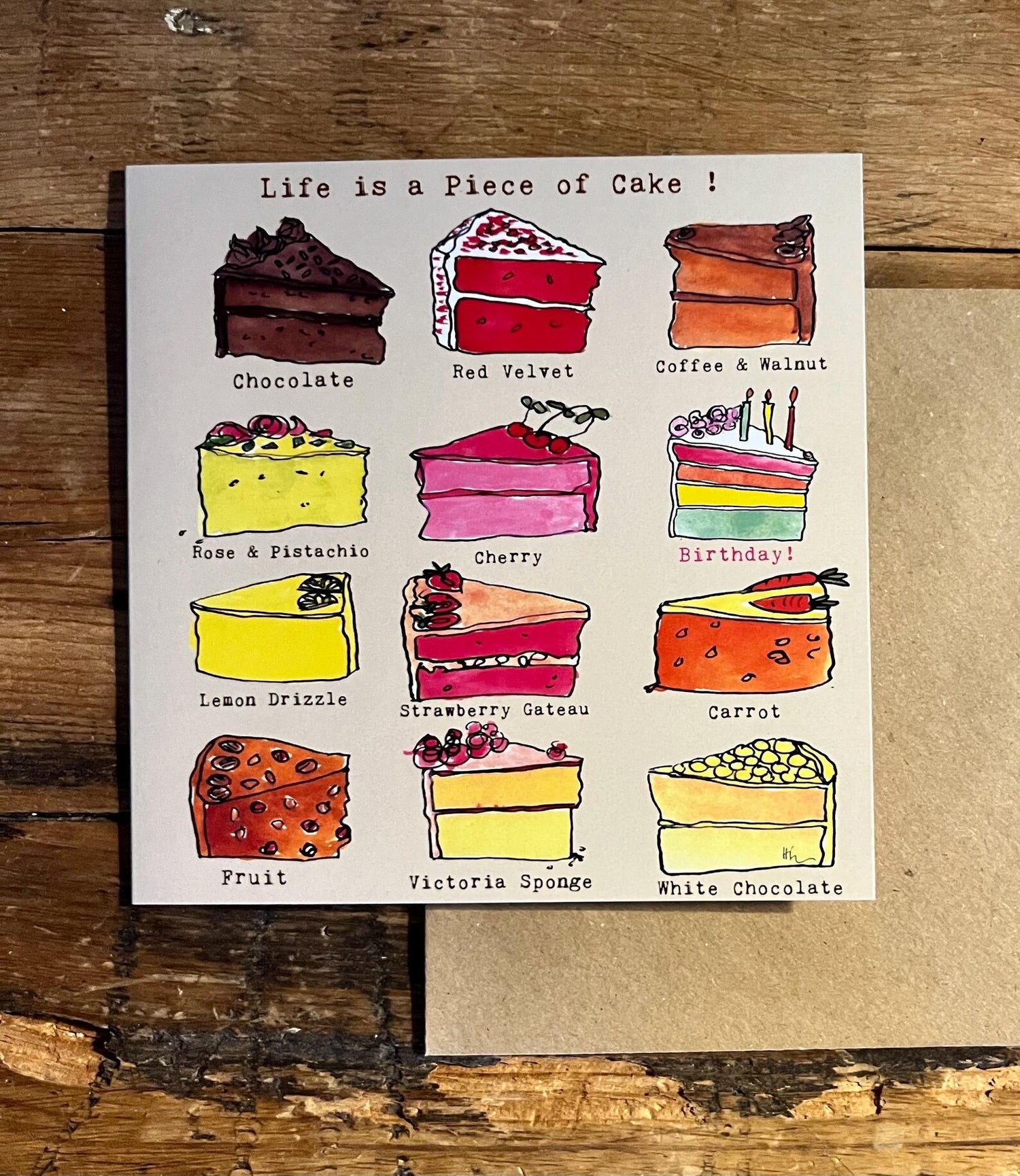 Life is a Piece of Cake Card - The Proverbial Hare_Just Makers