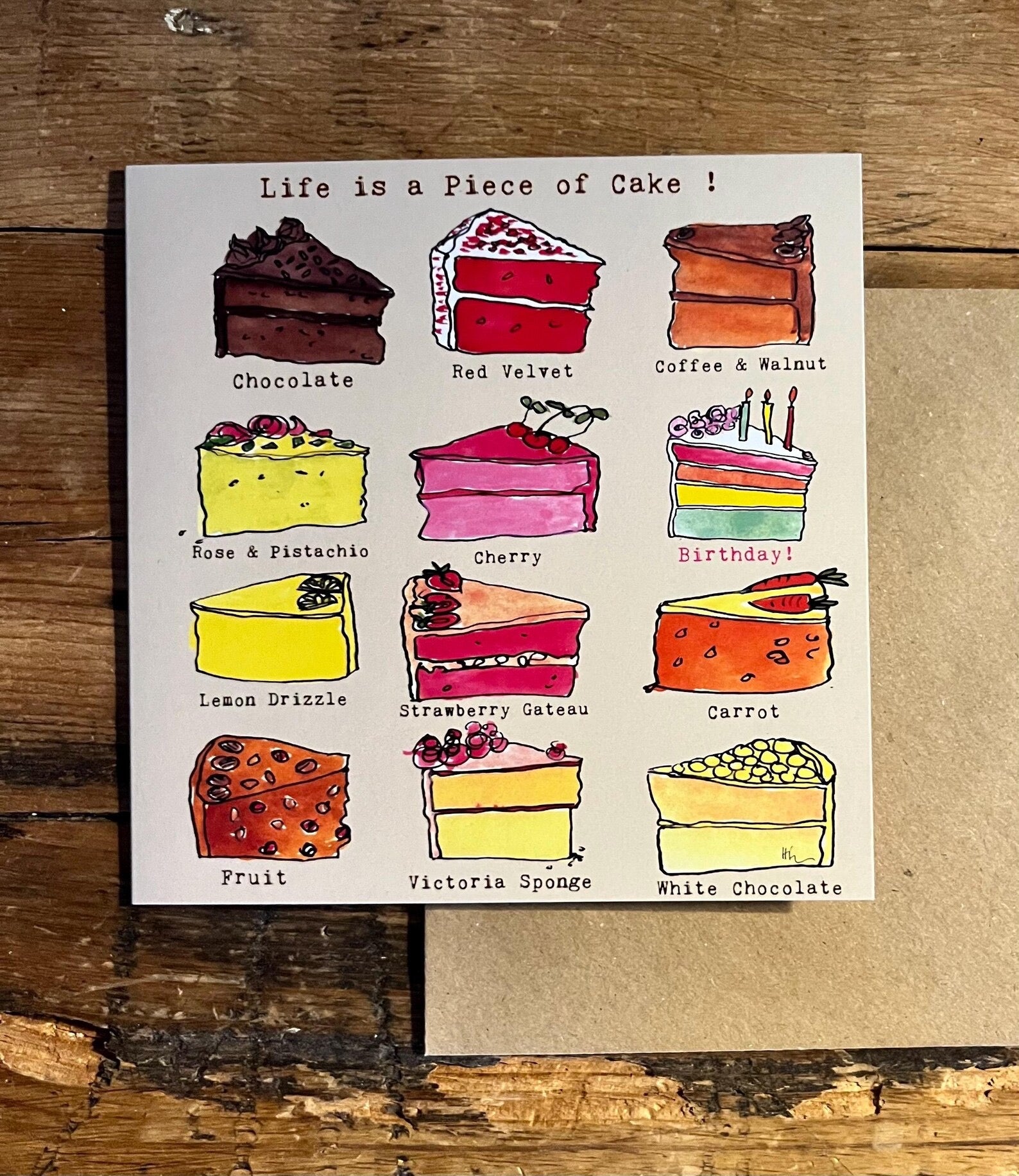 Life is a Piece of Cake Card - The Proverbial Hare_Just Makers