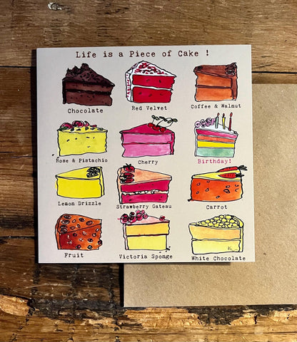 Life is a Piece of Cake Card - The Proverbial Hare_Just Makers
