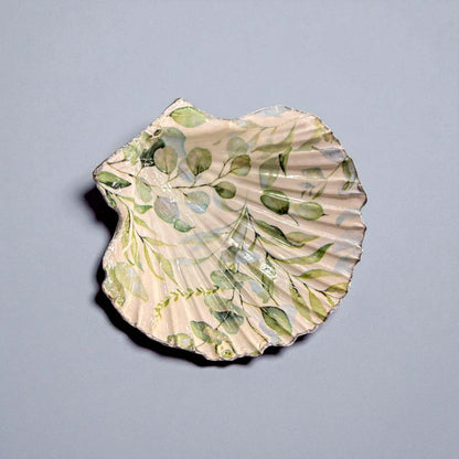 Light Green Leaves Large Shell - Sarah Tustin_Just Makers