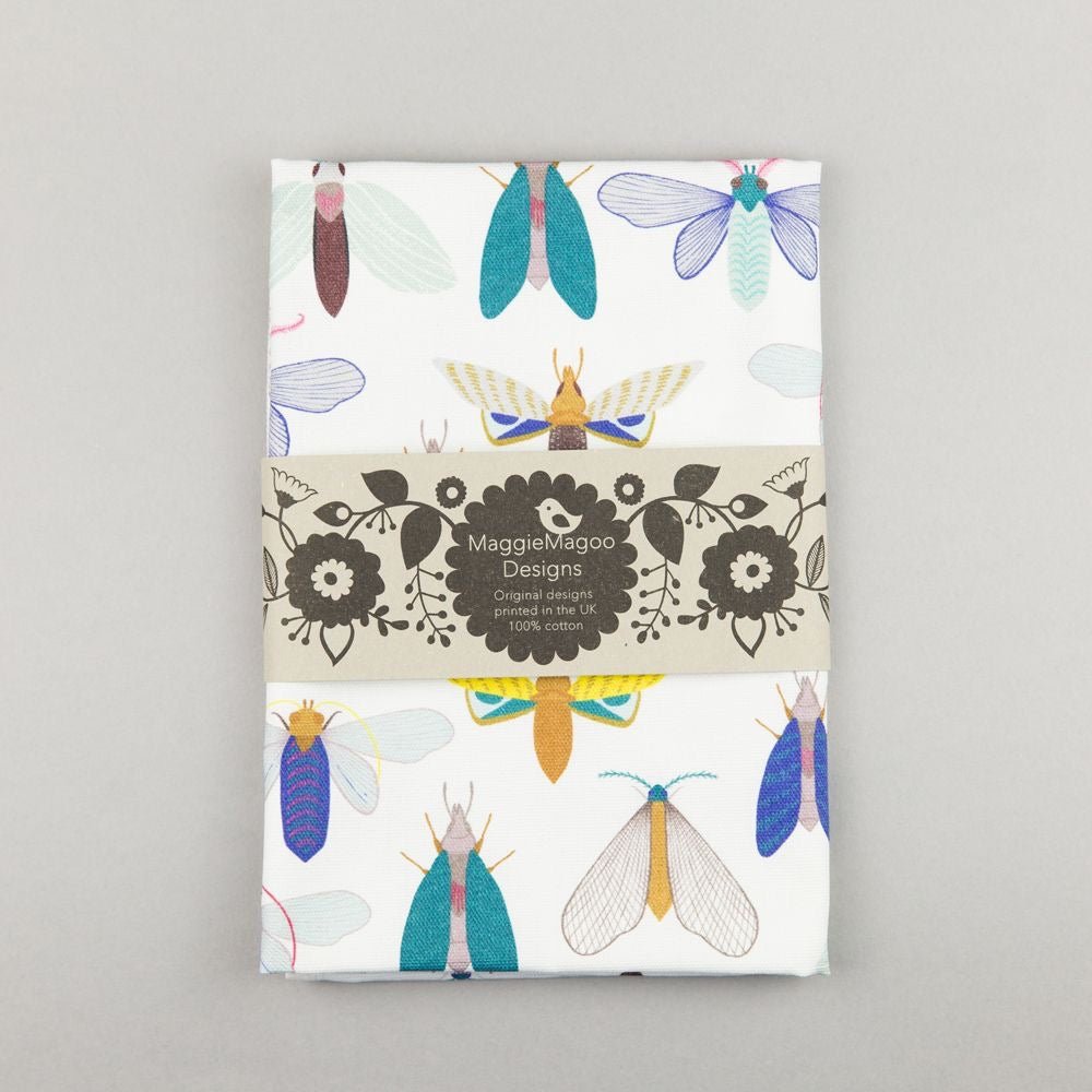 Light Moths Tea Towel Maggie Magoo Designs - Just Makers Maggie Magoo Designs