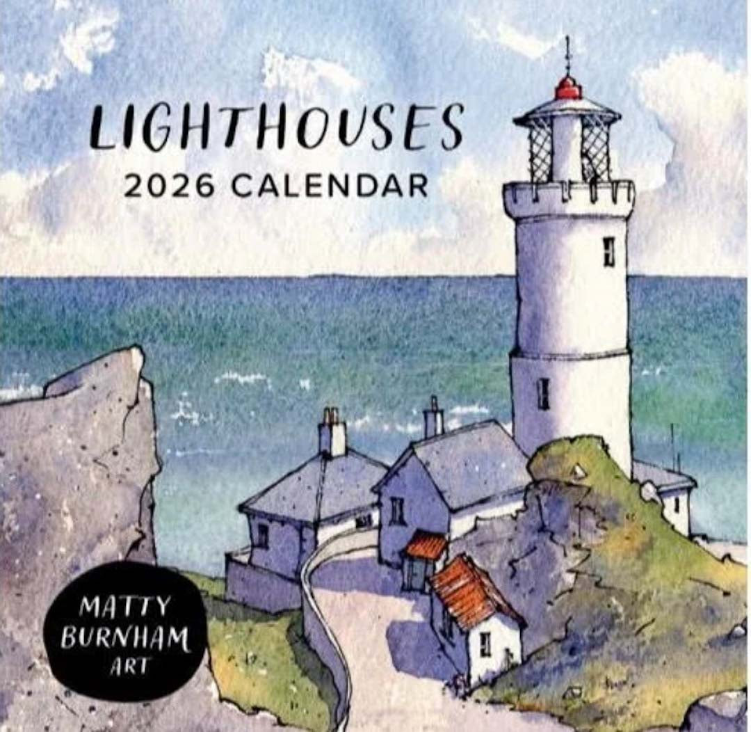 Lighthouses 2026 Calendar - Matty Burnham_Just Makers