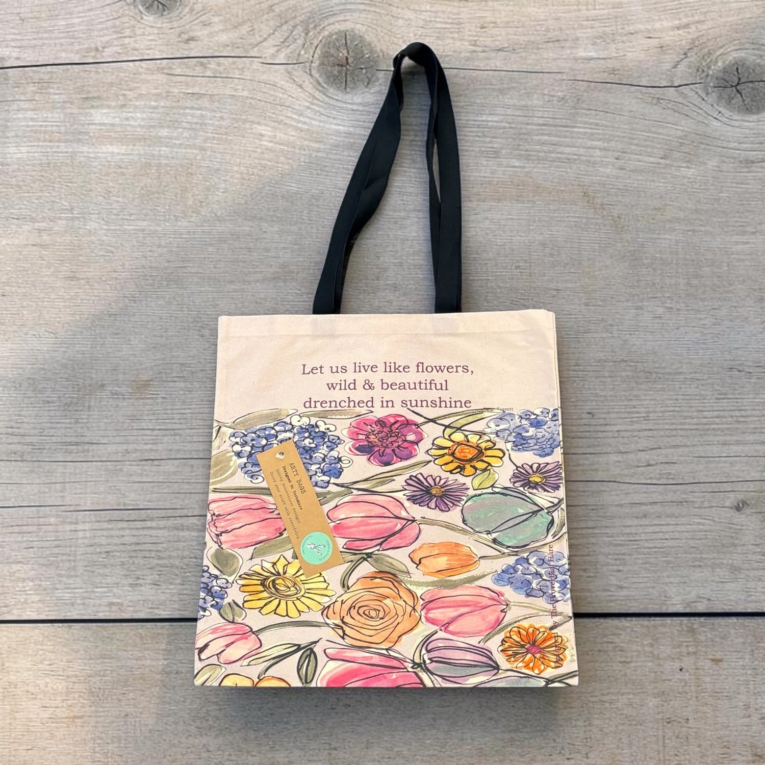 Lilac Wildflowers Tote Bag - The Proverbial Hare_Just Makers