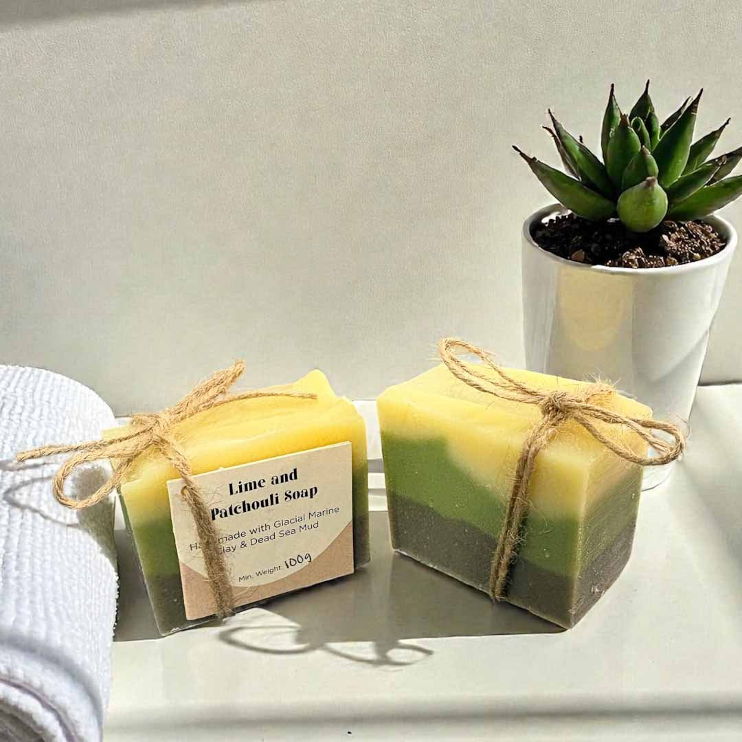 Lime and Patchouli Soap - Wharfedale Soaps - Just Makers Wharfedale Soaps