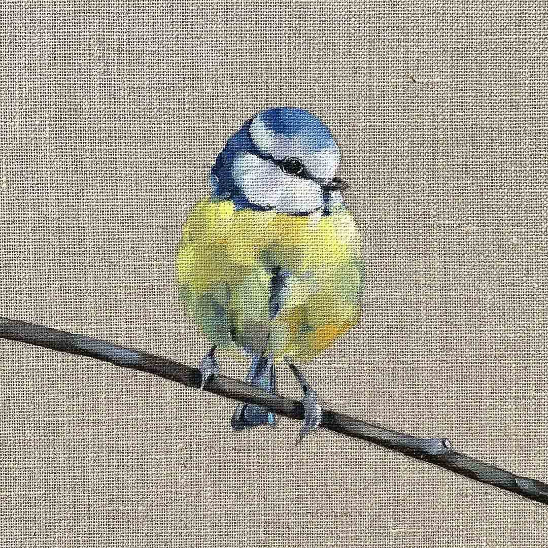 Little Blue Tit Greeting Card_Just Makers