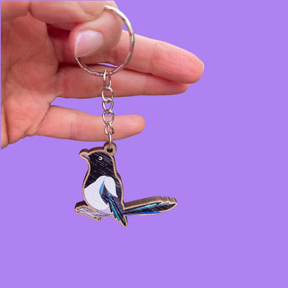 Little Magpie Keyring - Rat Bean Kat_Just Makers