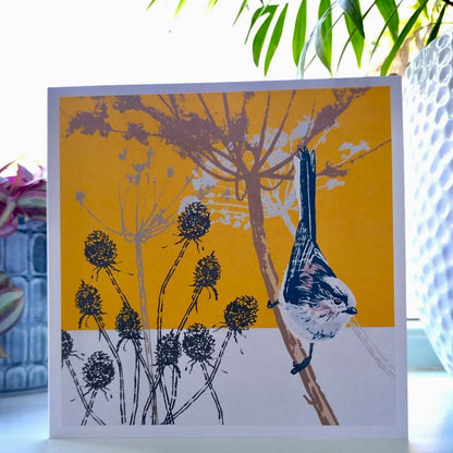Long-Tailed Tit Greeting Card - Umbellifer_Just Makers