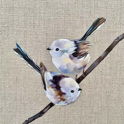 Long Tailed Feathered Friends Greeting Card_just makers